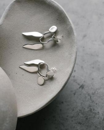 Yves Painterly earrings by Modern Weaving, ‹ at Renasala.com